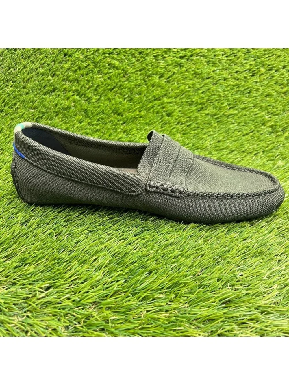 Rothy's The Driver Mens Size 9 Olive Green Casual Classic Slip On Loafer Shoes